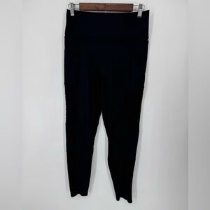 Fabletics Women's Black Leggings With Ribbed Detail Plus Size XXL/1X